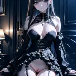 Arte hentai ilustración increíble de Reina Desnuda generado por IA