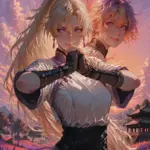 Arte hentai ilustración increíble de Riae Suicide Modelo Tatuada En La Banera generado por IA