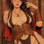 Arte hentai ilustración increíble de Romana Al Desnudo generado por IA