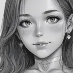Arte hentai ilustración increíble de Rubia De Ojos Claros Te Muestra Su Vulva generado por IA