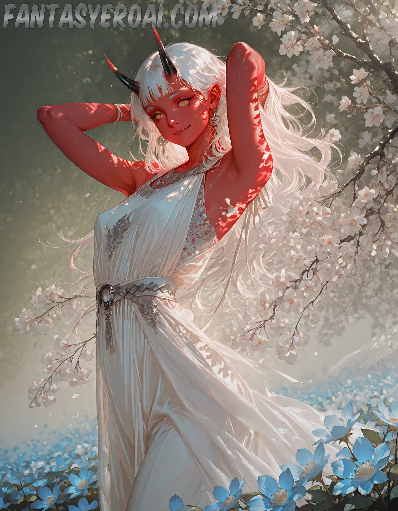 Arte hentai ilustración increíble de Sensual Pelirroja generado por IA