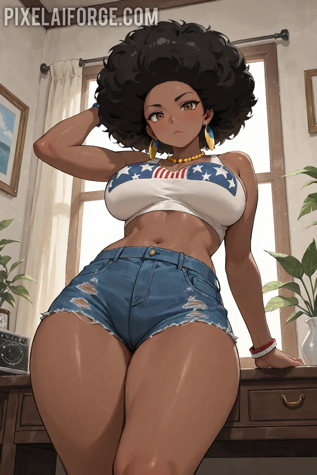 Arte hentai ilustración increíble de Serena Banks generado por IA