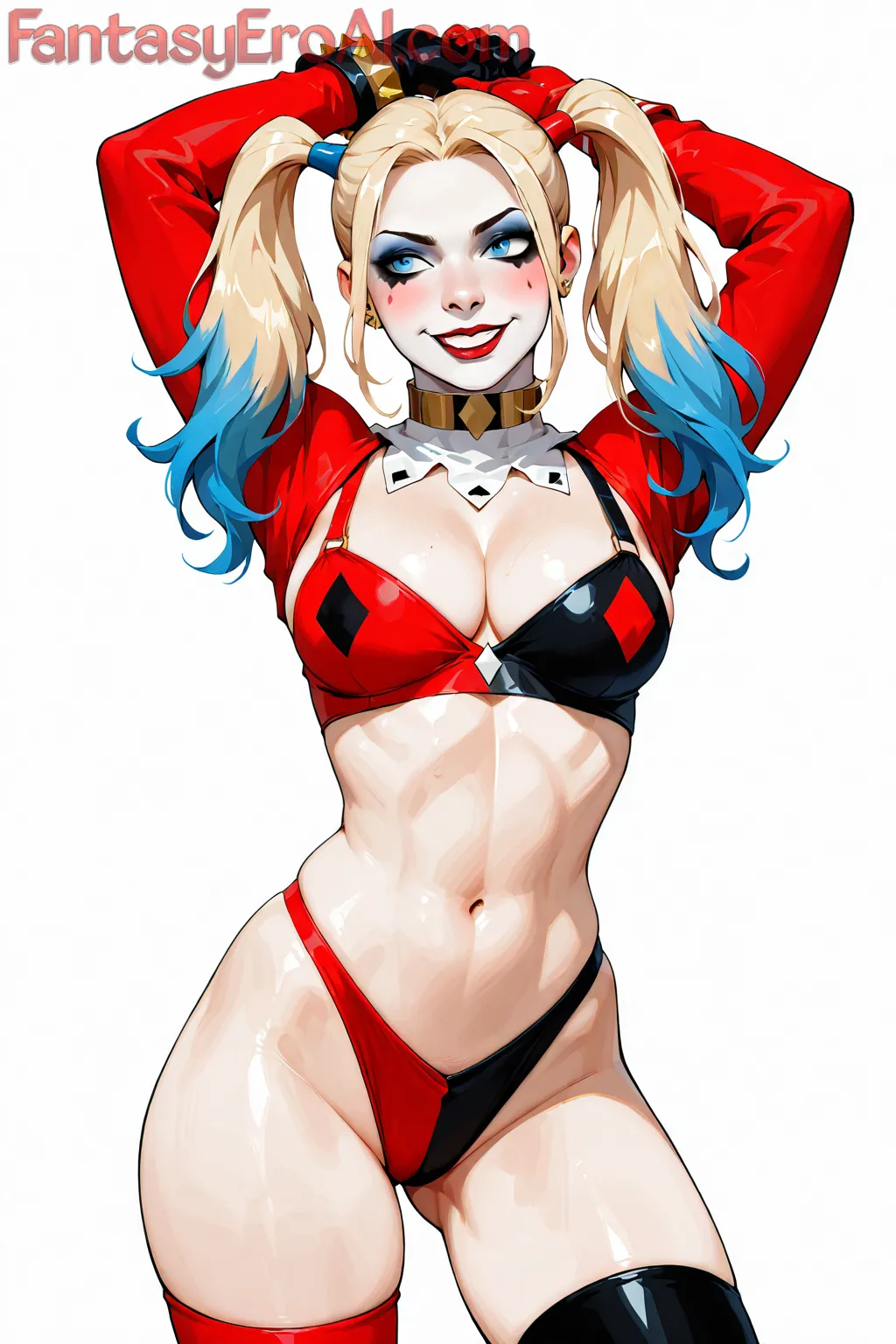 Arte hentai ilustración increíble de Sexy Blonde And Red Suicidegirl Picture generado por IA