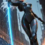 Arte hentai ilustración increíble de Sexy Naked Universitary generado por IA