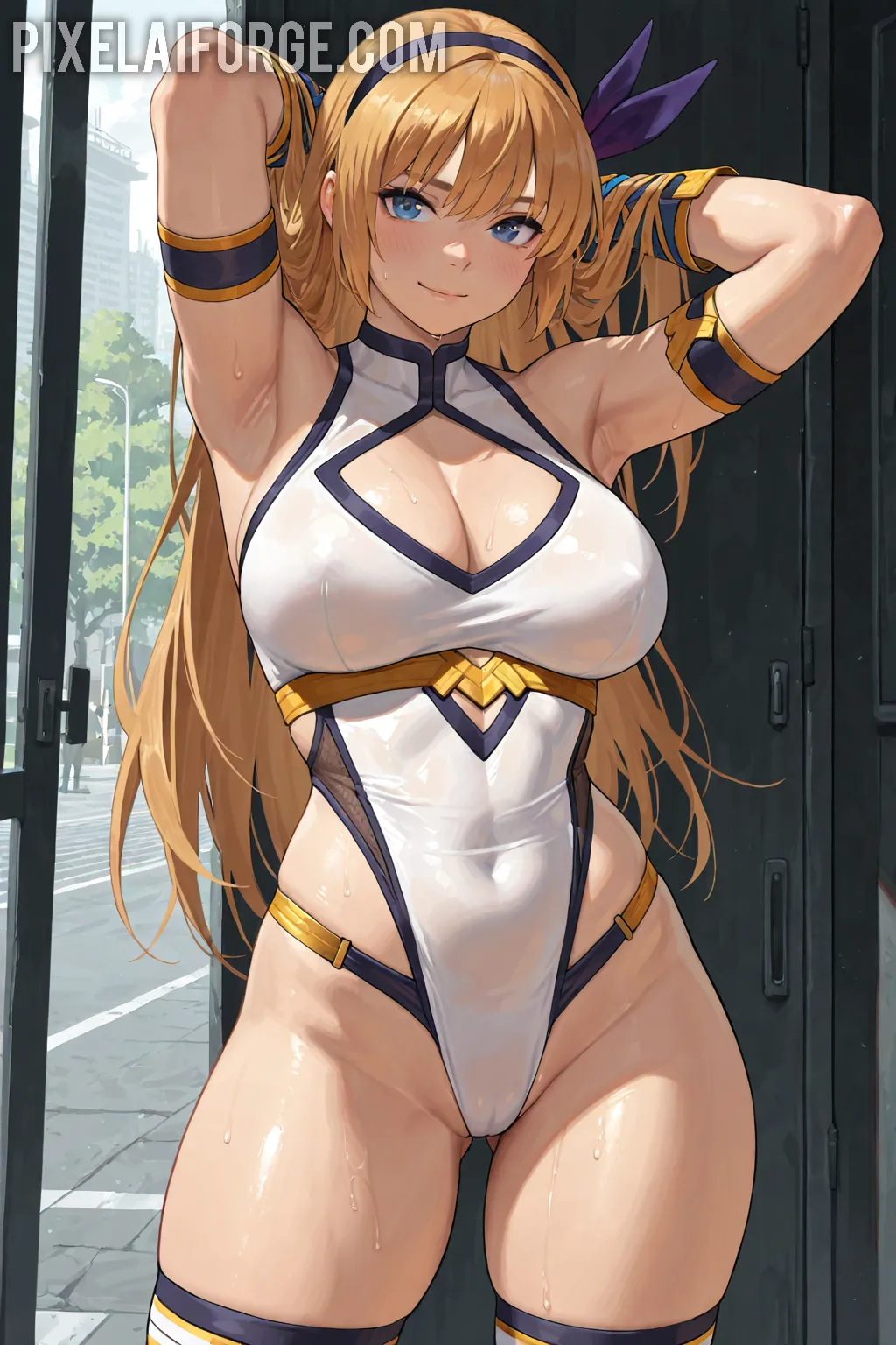 Arte hentai ilustración increíble de Shonen Anime Conventions Haikyuu Neon Genesis Evangelion Steins Gate generado por IA