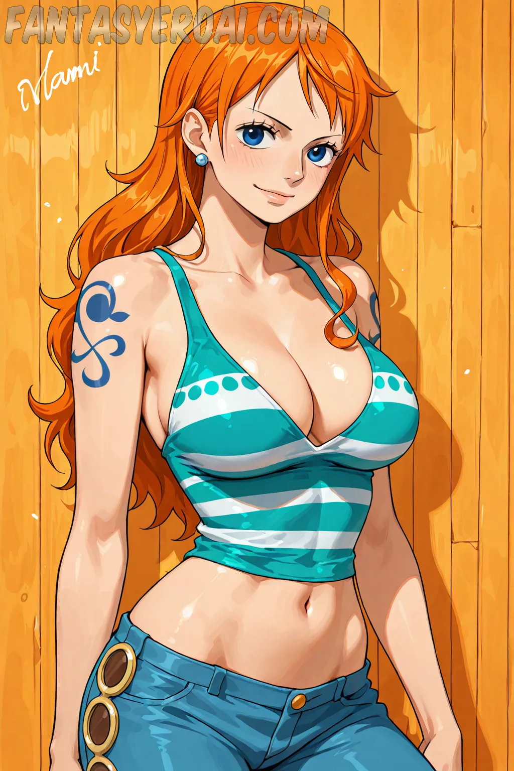 Arte hentai ilustración increíble de Shonen Anime Series Eren Yeager Fan Service Reverse Harem generado por IA