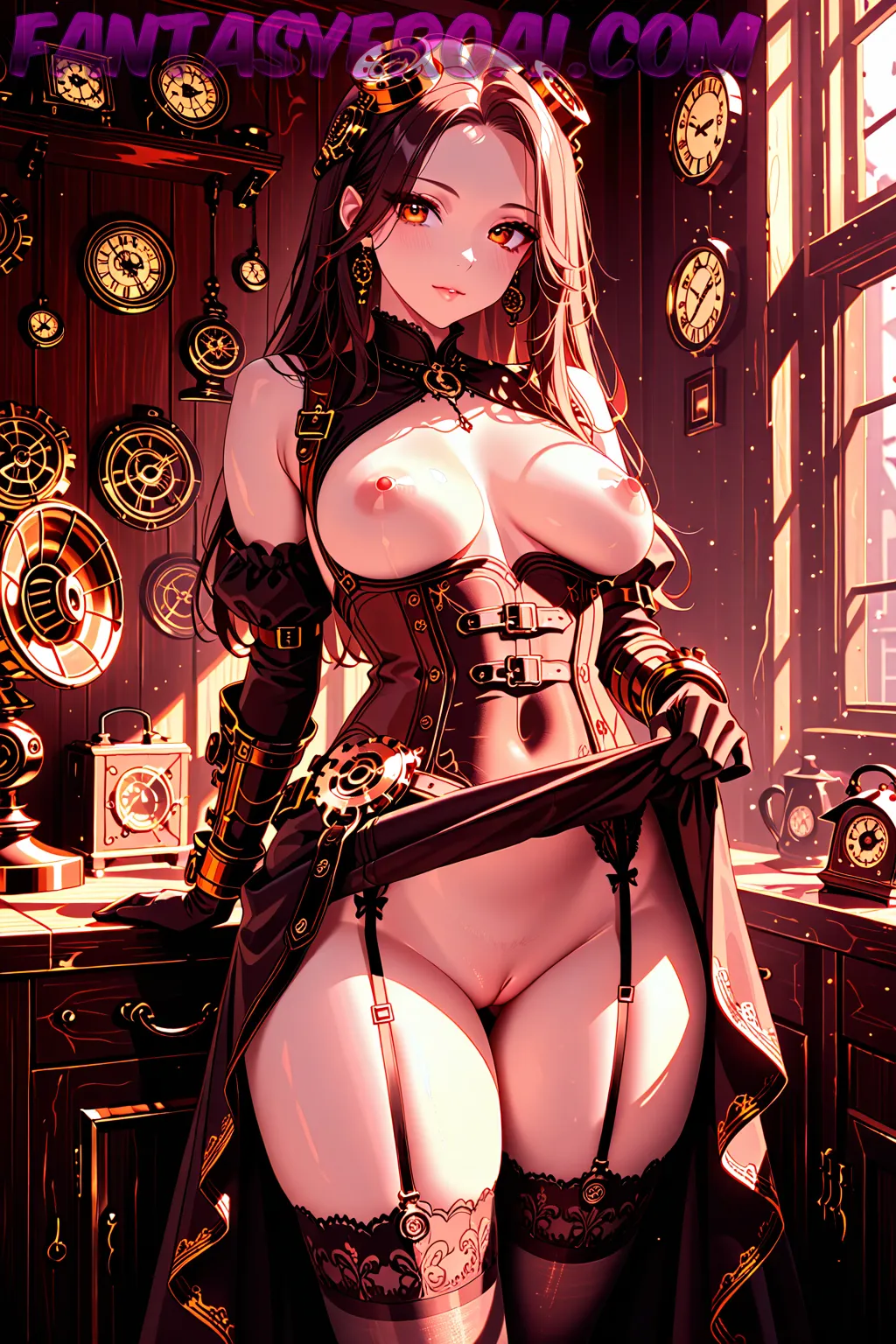 Arte hentai ilustración increíble de Skinny Blonde For A 69 generado por IA