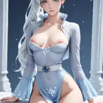 Arte hentai ilustración increíble de Solomia Maievska Desnuda En Monocromo generado por IA