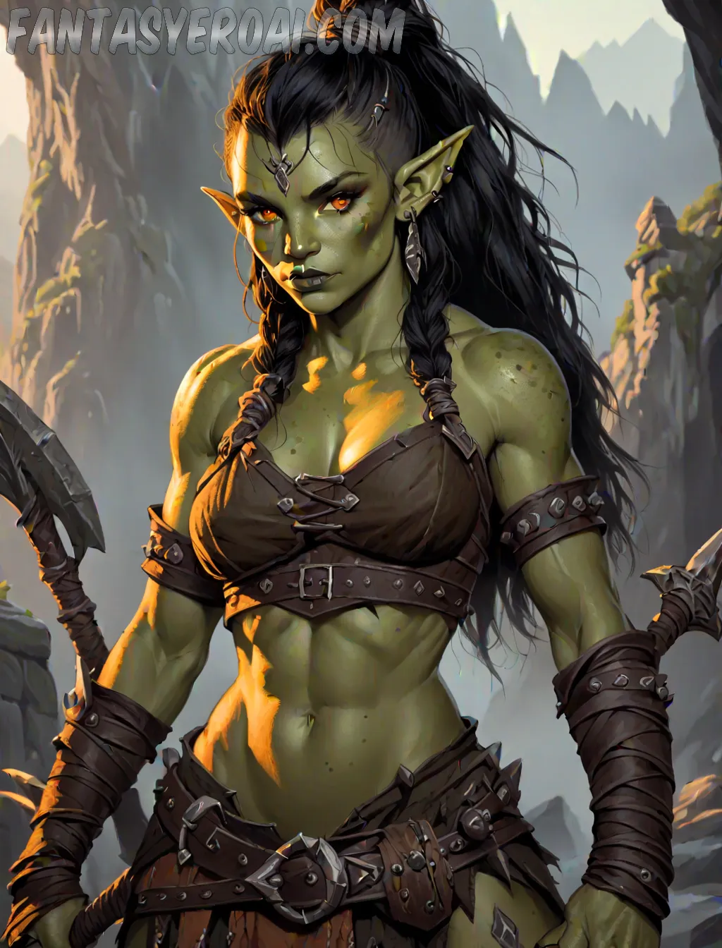 Arte hentai ilustración increíble de Sophie La Sage Pelirroja Y Desnuda Modelo generado por IA