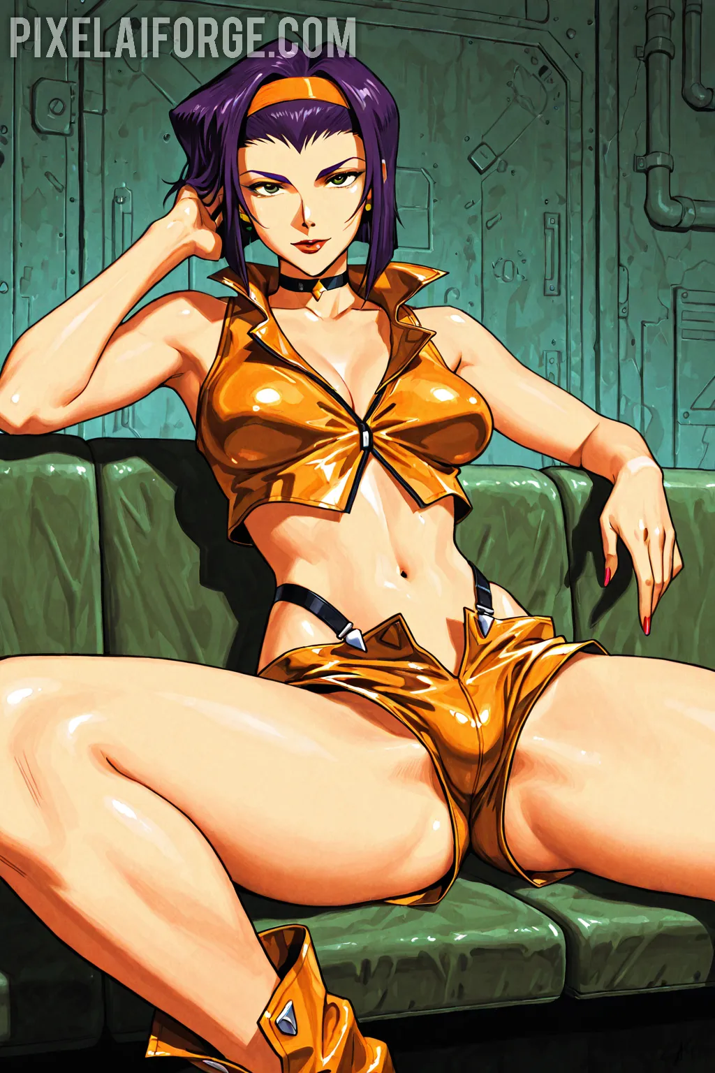 Arte hentai ilustración increíble de Spy X Family Anime 2025 Death Note Oppai Yandere generado por IA