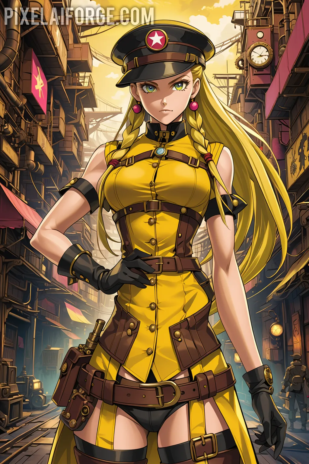 Arte hentai ilustración increíble de Spy X Family Dragon Ball Hunter X Hunter Kemonomimi Maid generado por IA