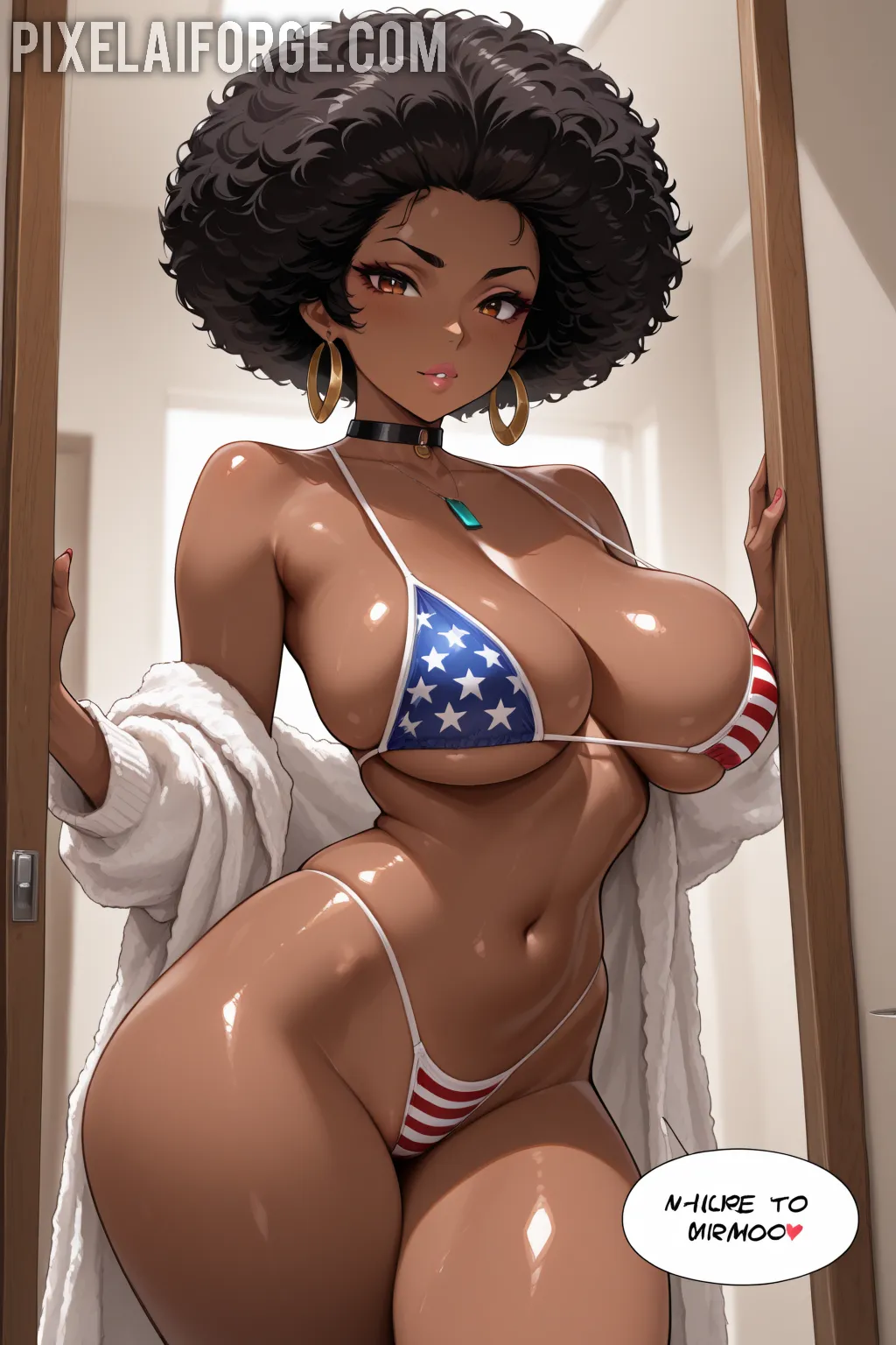 Arte hentai ilustración increíble de Stephanie Knight generado por IA