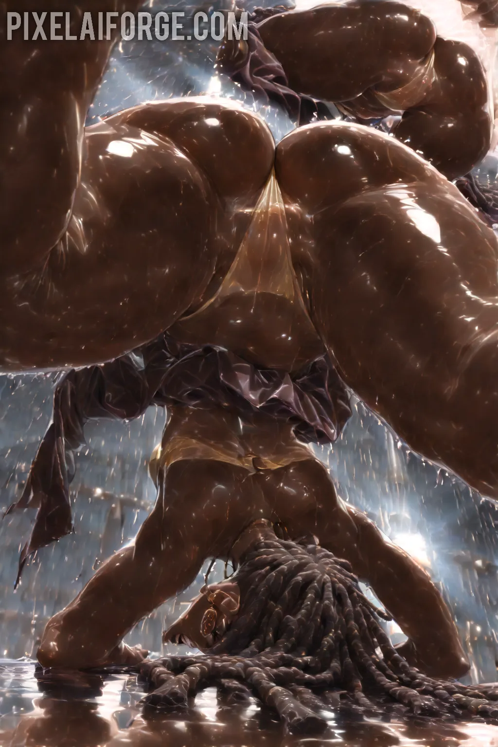 Arte hentai ilustración increíble de Susana Alcala Desnuda generado por IA