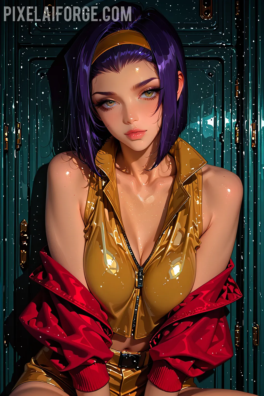 Arte hentai ilustración increíble de Tabletas De Chocolate Del Fitness Femenino generado por IA