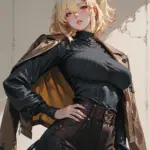 Arte hentai ilustración increíble de Tanga Azul Y Cono generado por IA