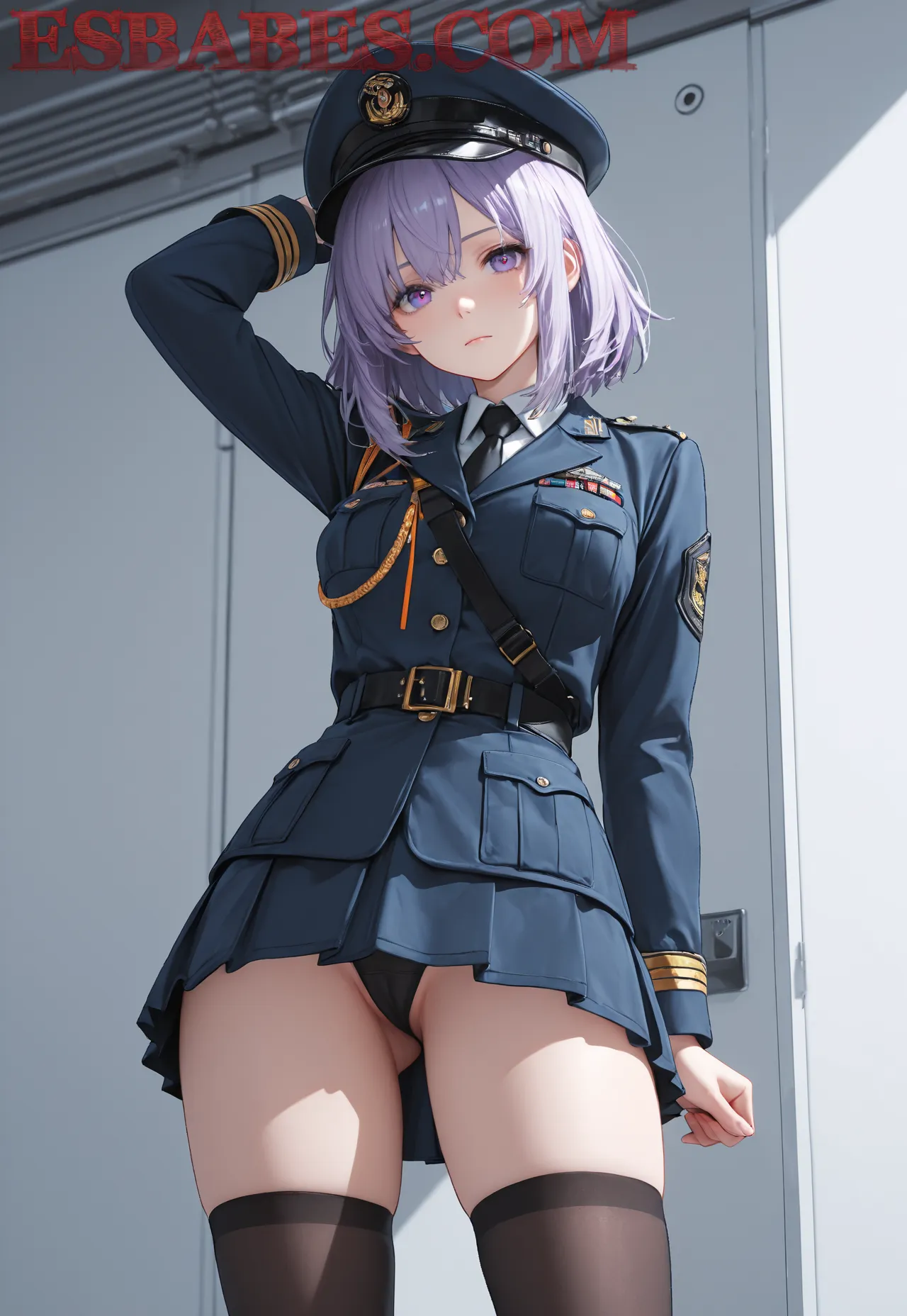 Arte hentai ilustración increíble de Tanga Azul Y Cono Con Piercing generado por IA