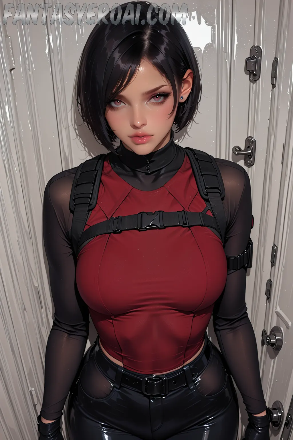 Arte hentai ilustración increíble de Taya Vais Desnuda En La Playa generado por IA