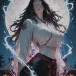 Arte hentai ilustración increíble de Taylor Seinturier Perfect Nude Boobs generado por IA