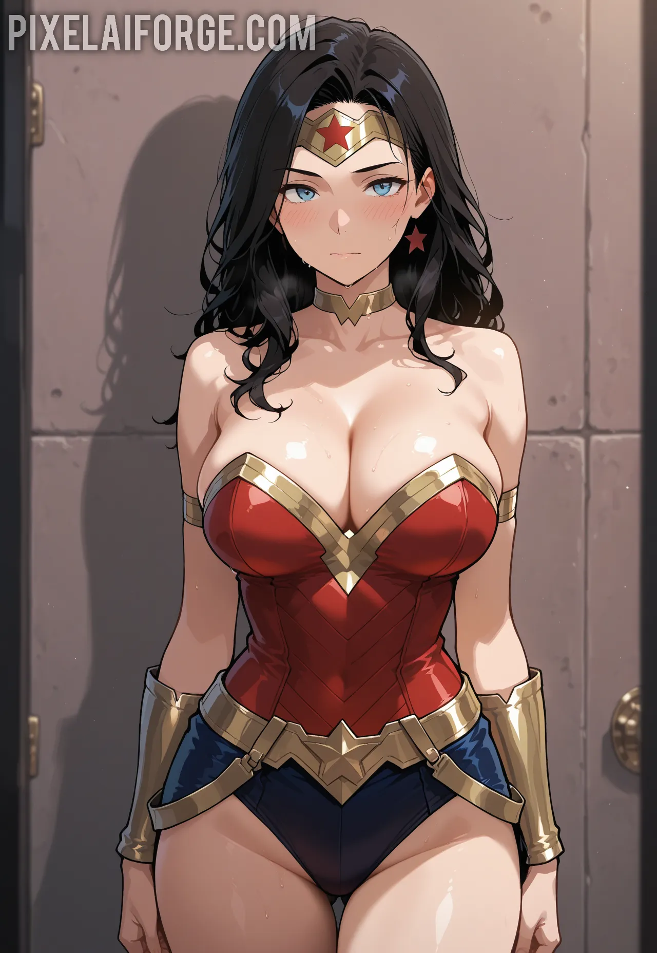 Arte hentai ilustración increíble de Tetas De Silicona Desnudas generado por IA