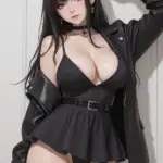 Arte hentai ilustración increíble de Tetas Jugosas Mostrando Chicas Hermosas generado por IA