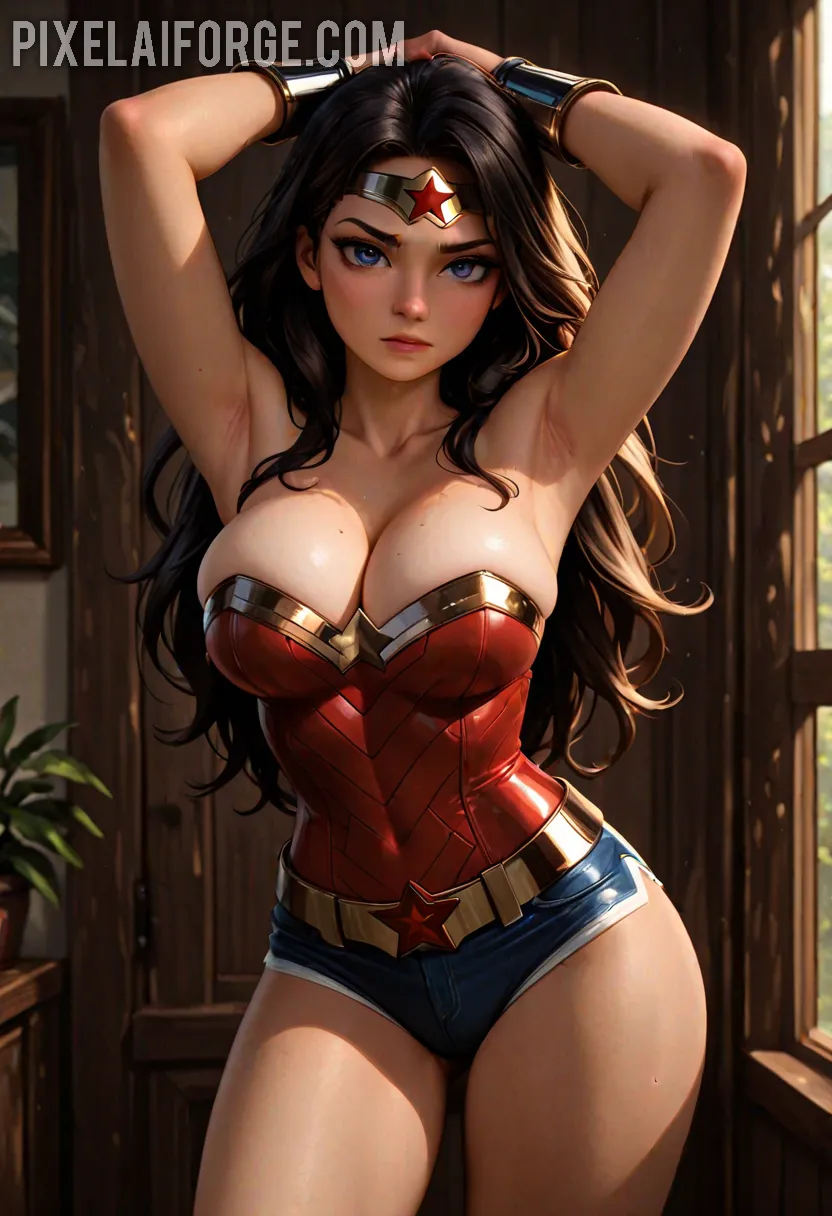 Arte hentai ilustración increíble de Tetona Espanola Junto Al Jardin generado por IA