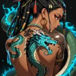 Arte hentai ilustración increíble de Tetona Rubia generado por IA