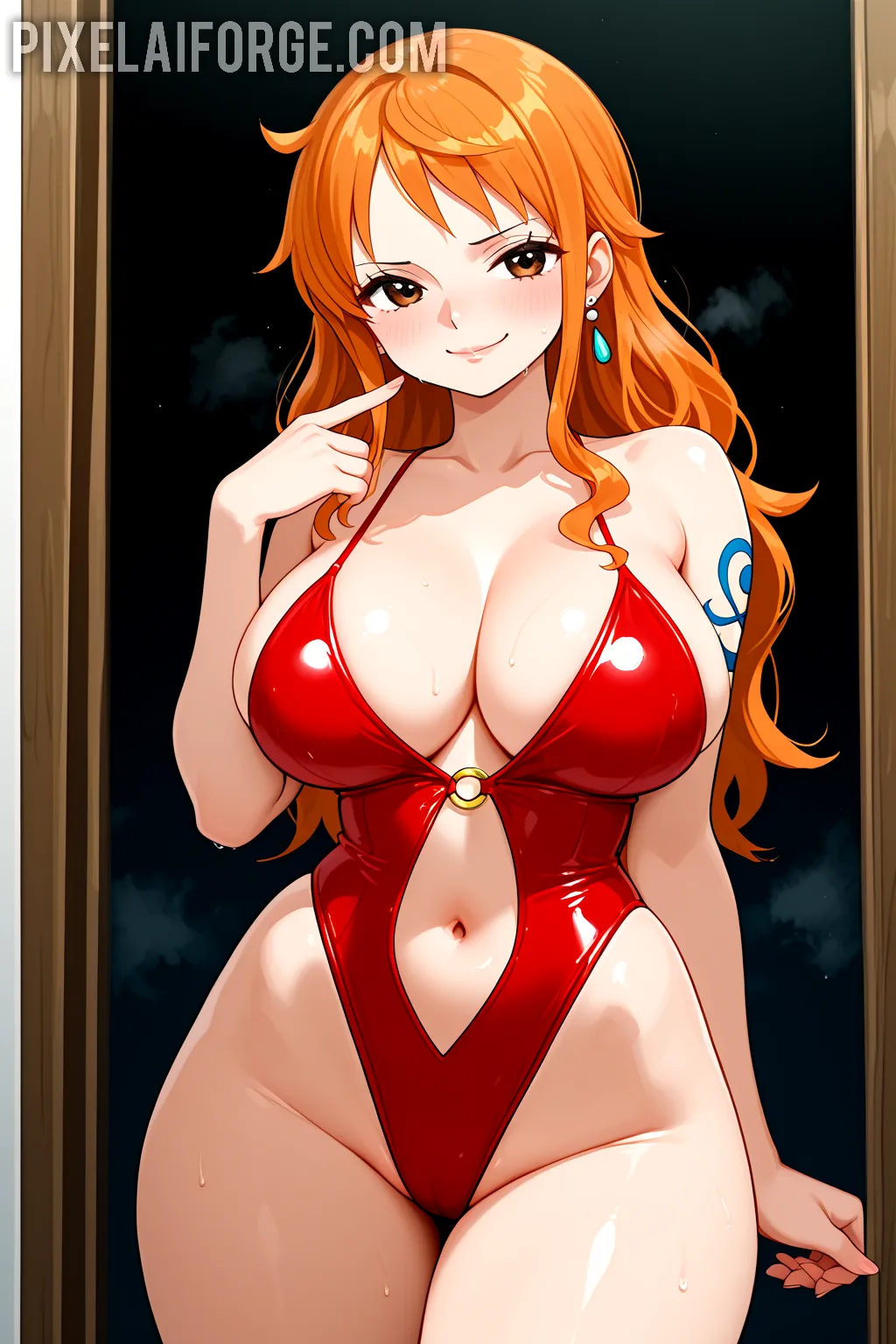 Arte hentai ilustración increíble de Thai Babe In Sexy Dress generado por IA