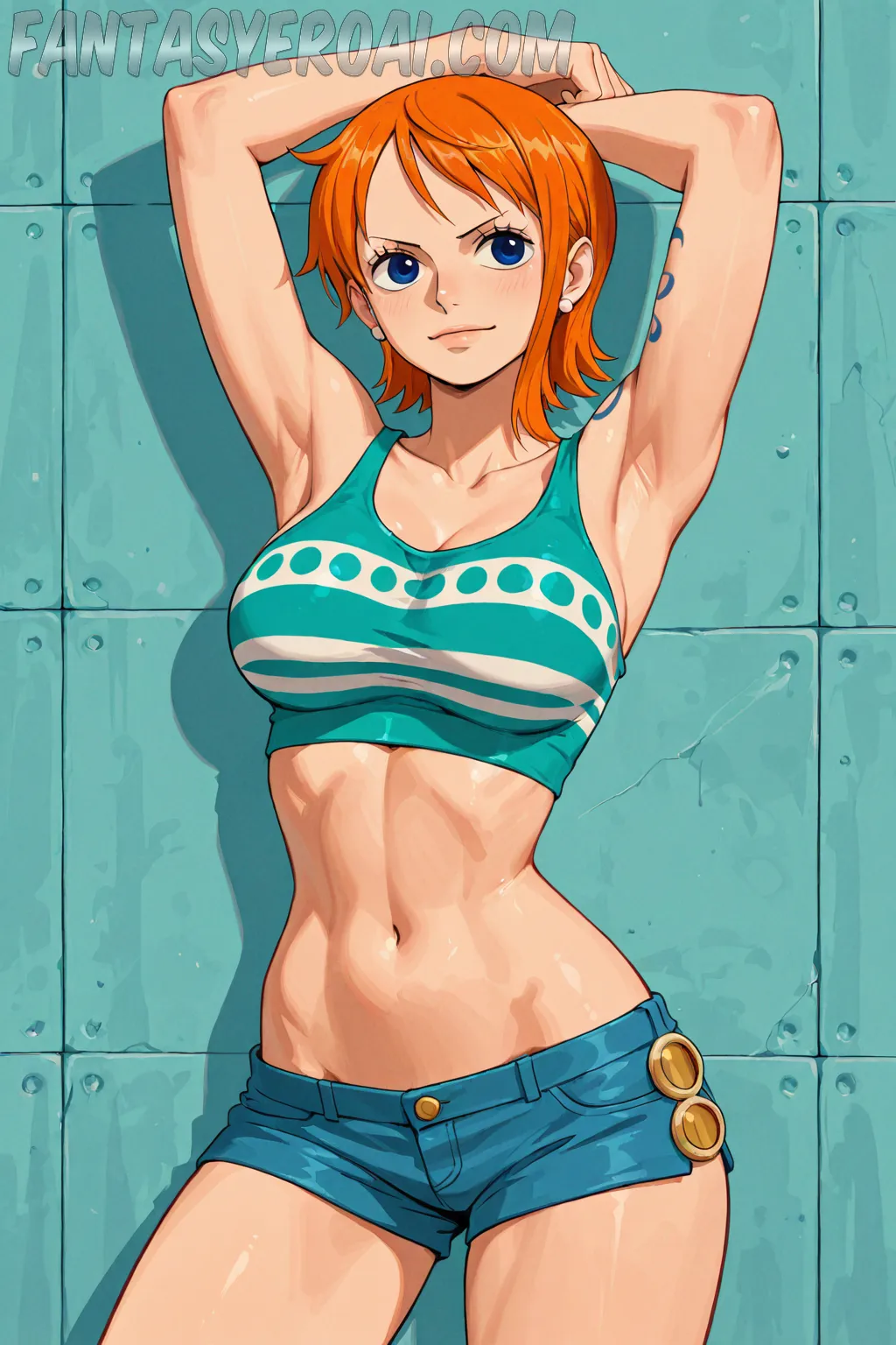 Arte hentai ilustración increíble de These Two Gorgeous Blondes Enjoy Their Cunts generado por IA