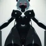 Arte hentai ilustración increíble de Todas Las Cosas Agradables Y Sexy Feliz Halloween Alice Antoinette generado por IA