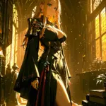 Arte hentai ilustración increíble de Topless Aleta Ocean generado por IA