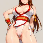 Arte hentai ilustración increíble de Tres Bellas Asiaticas Posando generado por IA