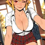 Arte hentai ilustración increíble de Two Lesbians Alone In One Shower generado por IA