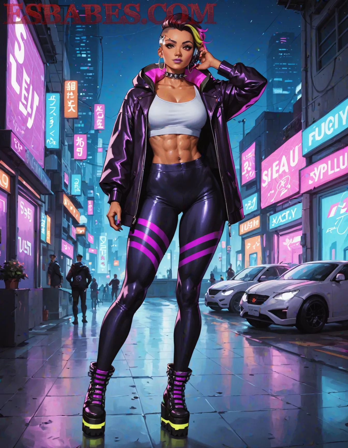 Arte hentai ilustración increíble de Unas Latinas Desnudas Sin Miedo generado por IA