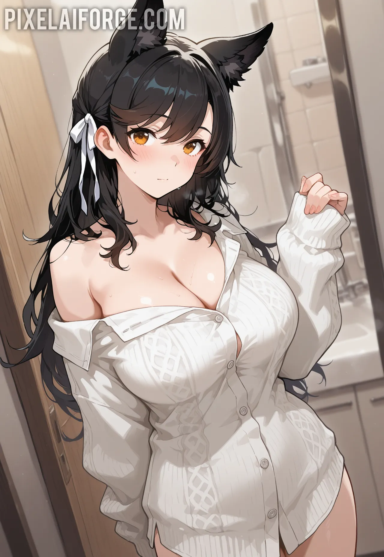 Arte hentai ilustración increíble de Vaquera Cachonda generado por IA