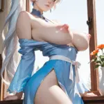 Arte hentai ilustración increíble de Victoria Noir Sexy generado por IA