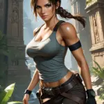 Arte hentai ilustración increíble de Vina Sky Sexy Modelo En Lenceria generado por IA