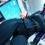 Arte hentai ilustración increíble de Viola Daniels Sexy generado por IA