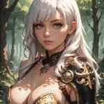 Arte hentai ilustración increíble de Vivien Desnuda En Tanga Negra Y Tetas generado por IA