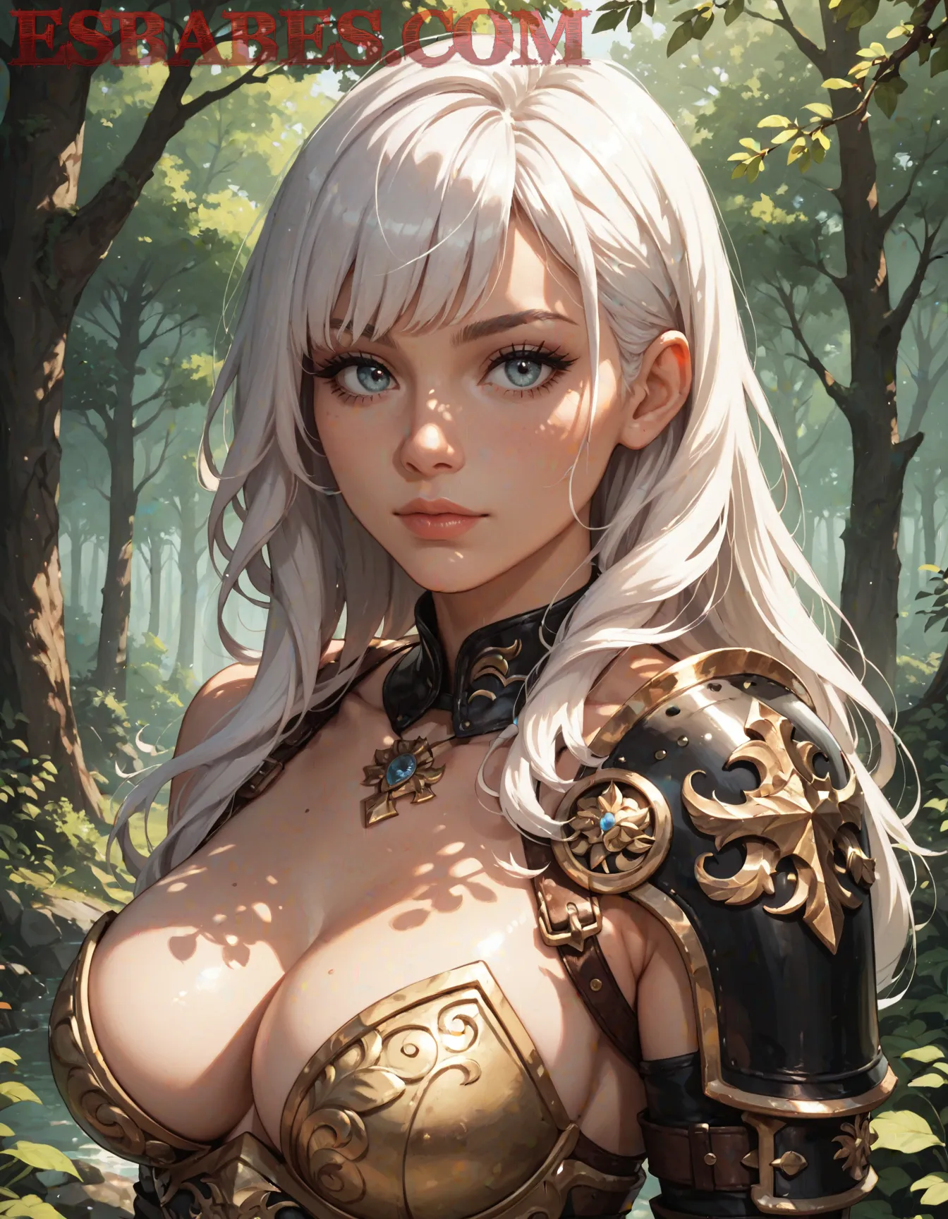 Arte hentai ilustración increíble de Vivien Desnuda En Tanga Negra Y Tetas generado por IA