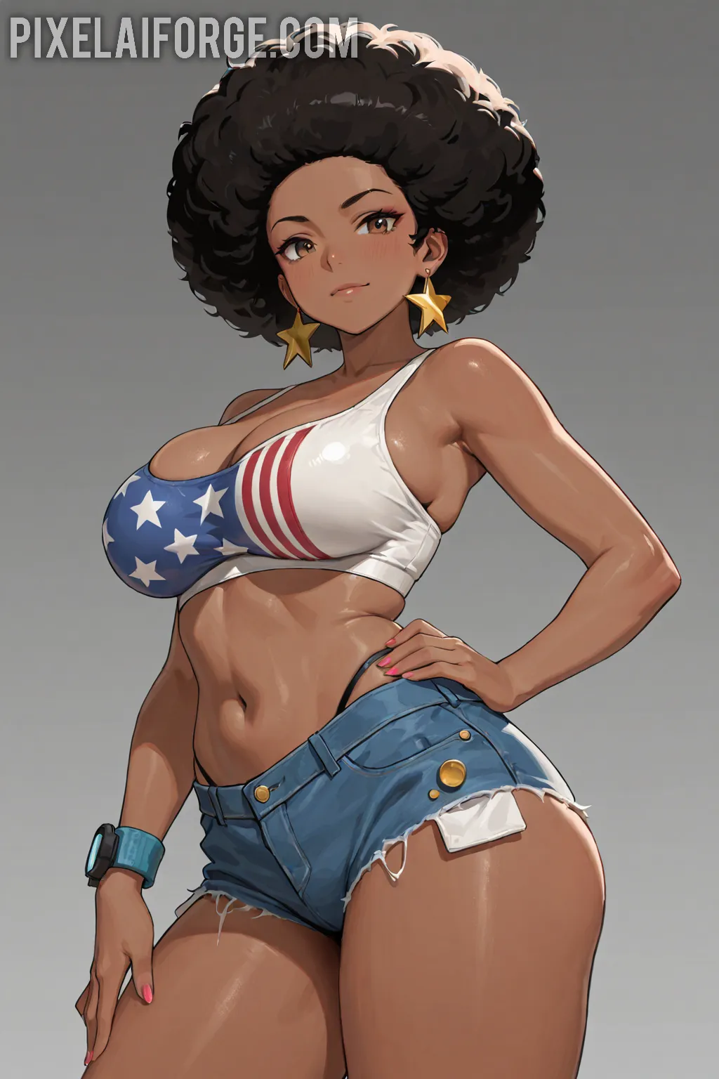 Arte hentai ilustración increíble de Vulva Oscura Y Caliente generado por IA