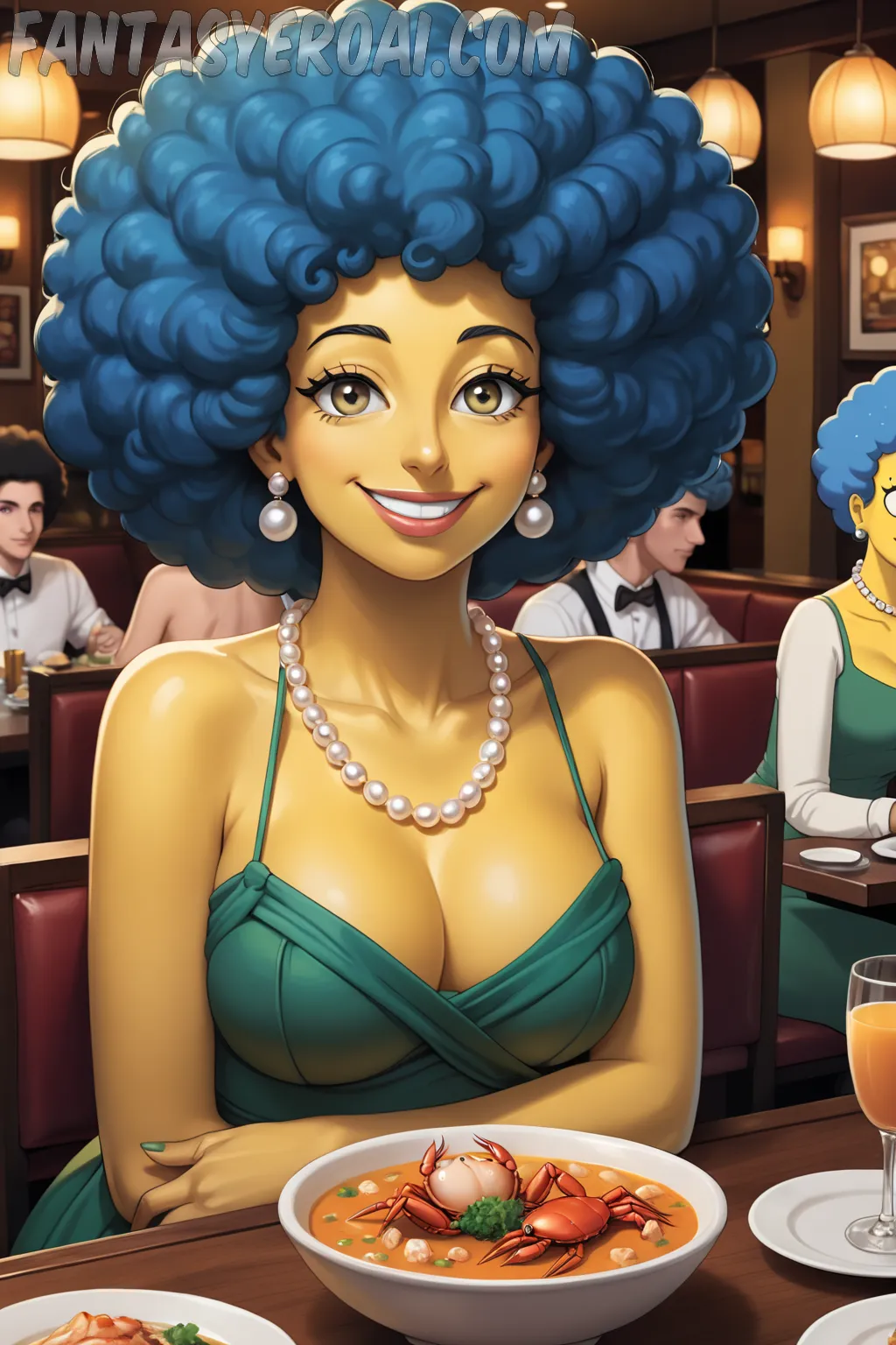 Arte hentai ilustración increíble de Washes Car In Nature generado por IA