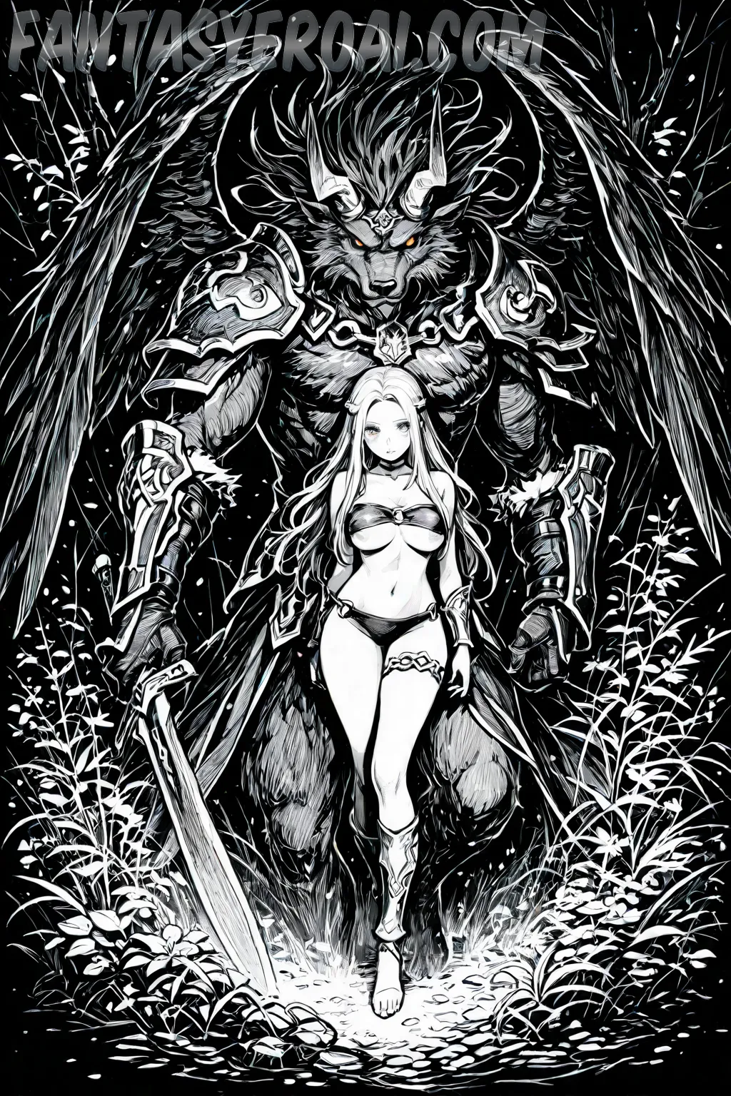 Arte hentai ilustración increíble de Witch Hat Atelier Demon Slayer Amv Kawaii Reverse Harem generado por IA