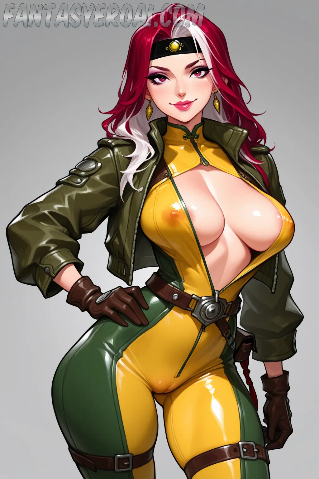 Arte hentai ilustración increíble de Witch Hat Atelier Kaiju No 8 Bishounen Catgirl Tsundere generado por IA