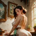 Arte hentai ilustración increíble de Witch Hat Atelier Kaiju No 8 Oppai Shoujo Ai Shotacon generado por IA