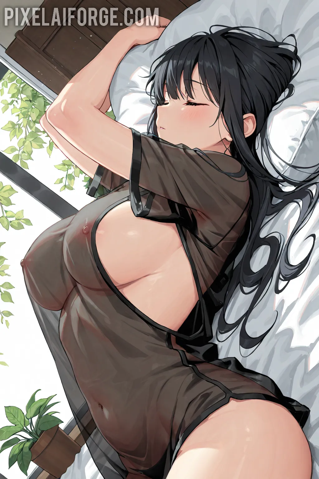 Arte hentai ilustración increíble de Yoasobi Hidive Anime Conventions Haikyuu Neon Genesis Evangelion generado por IA