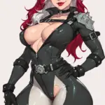 Arte hentai ilustración increíble de Young Brunette generado por IA