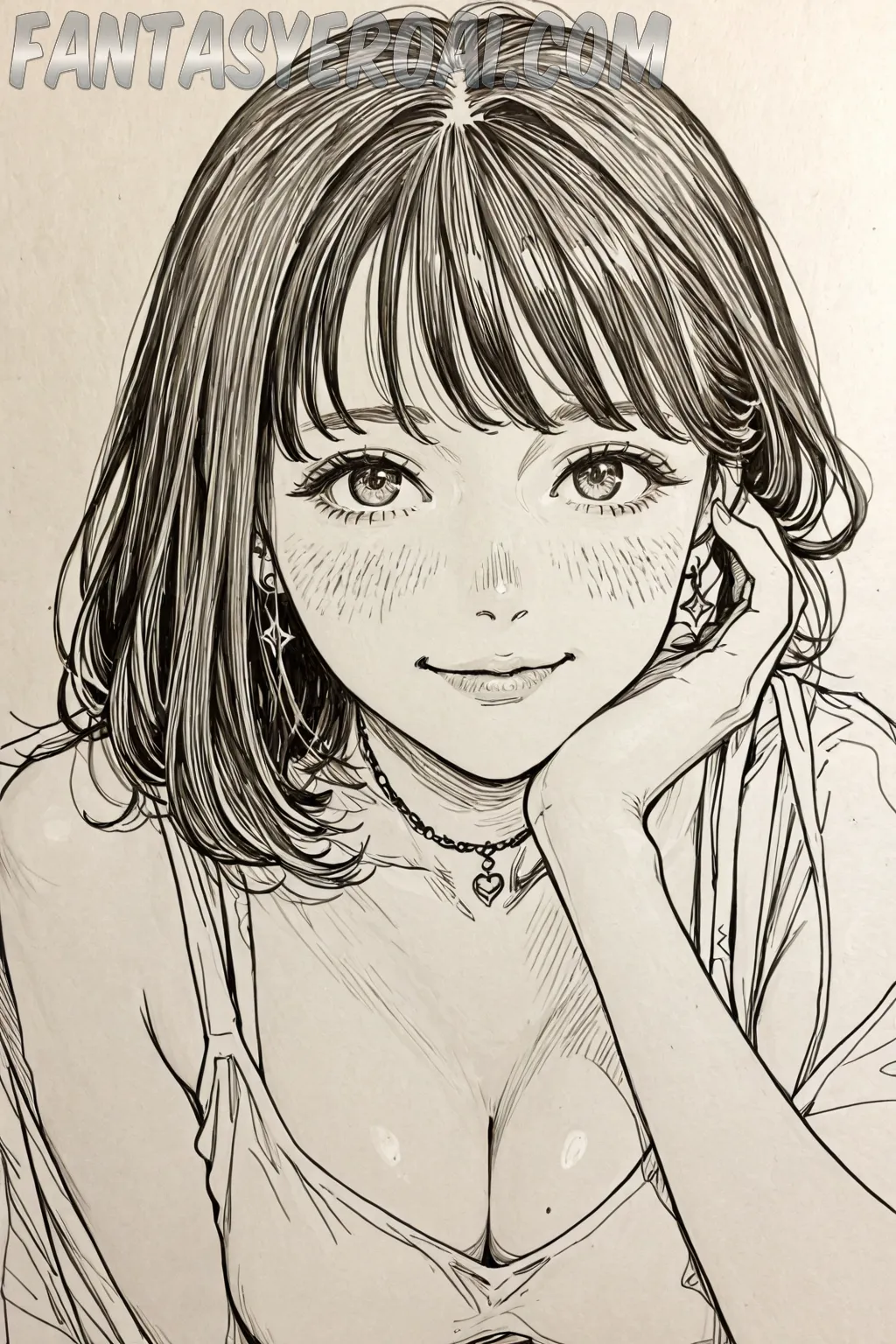 Arte hentai ilustración increíble de Yua Mikami generado por IA