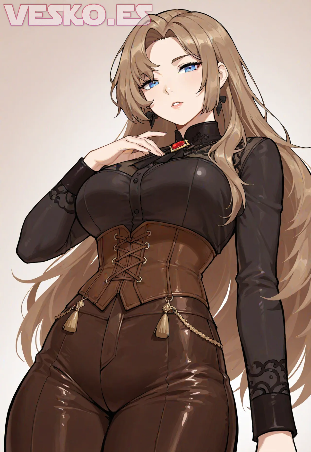 Arte hentai ilustración increíble de Adolescente Morenita Latina generado por IA