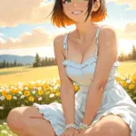 Arte hentai ilustración increíble de Amigas De Barbara Horacek Jugando Con Platano generado por IA