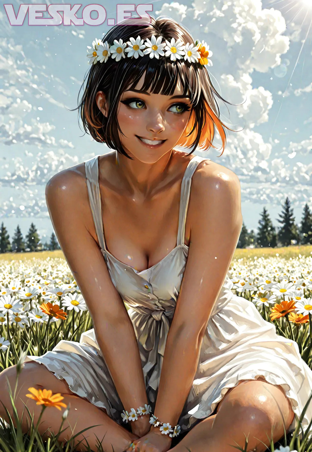 Arte hentai ilustración increíble de Aricia Silva generado por IA